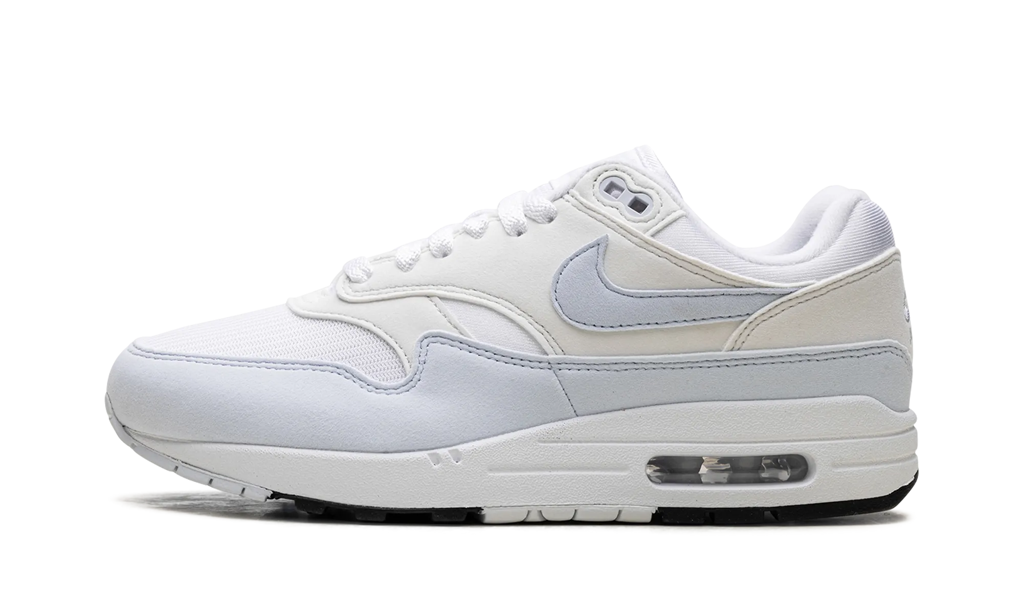 WMNS NIKE AIR MAX 1 "FOOTBALL GREY" Adjustable Straps Lightweight Form Rainy Day