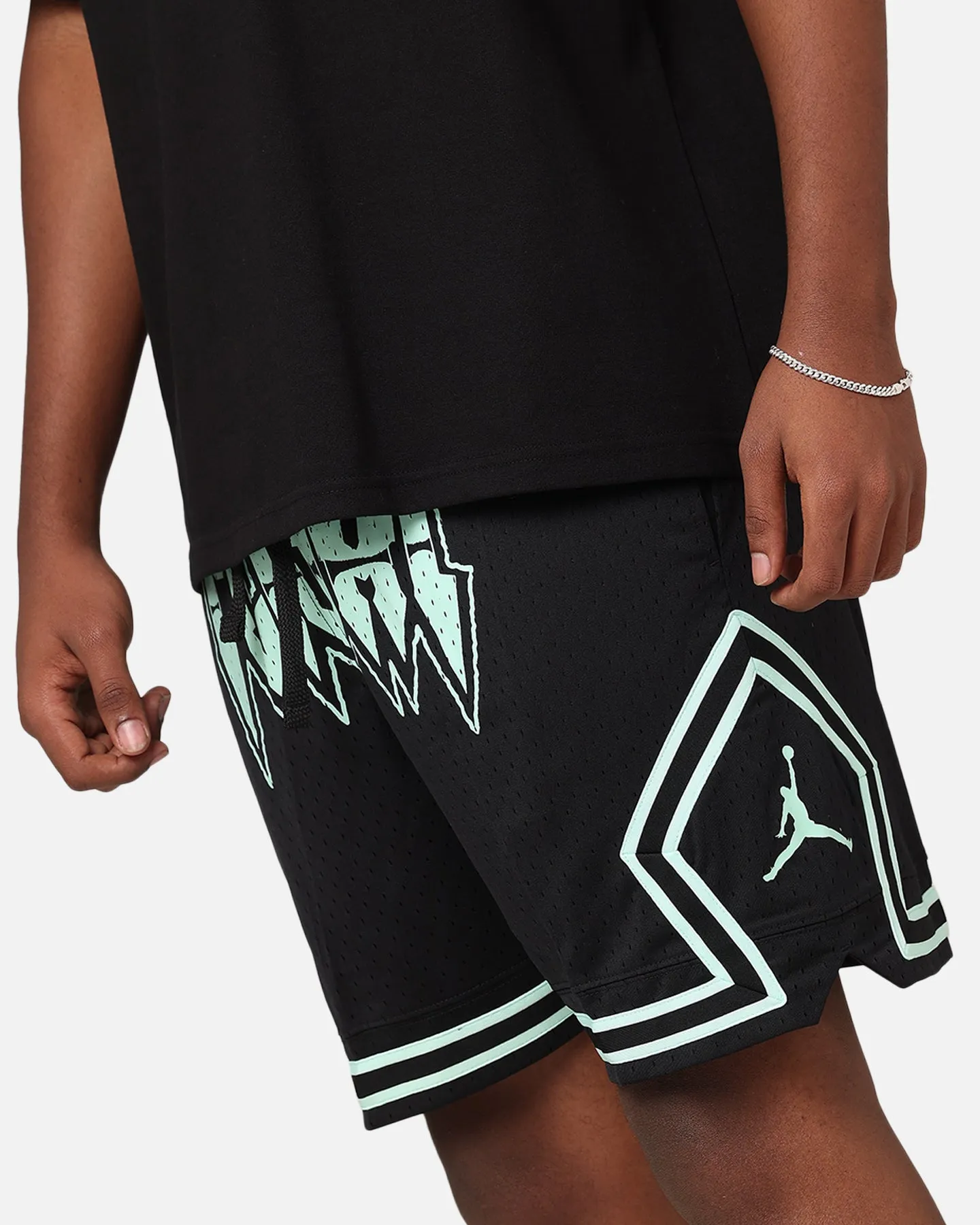 Chafe Free Edging Father's Day gift Jordan Dri-Fit Diamond Shorts Black/Mint