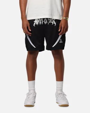 The Anti Order Sparta Mesh Basketball Shorts Black/White Fun Prints Breathable Waistband