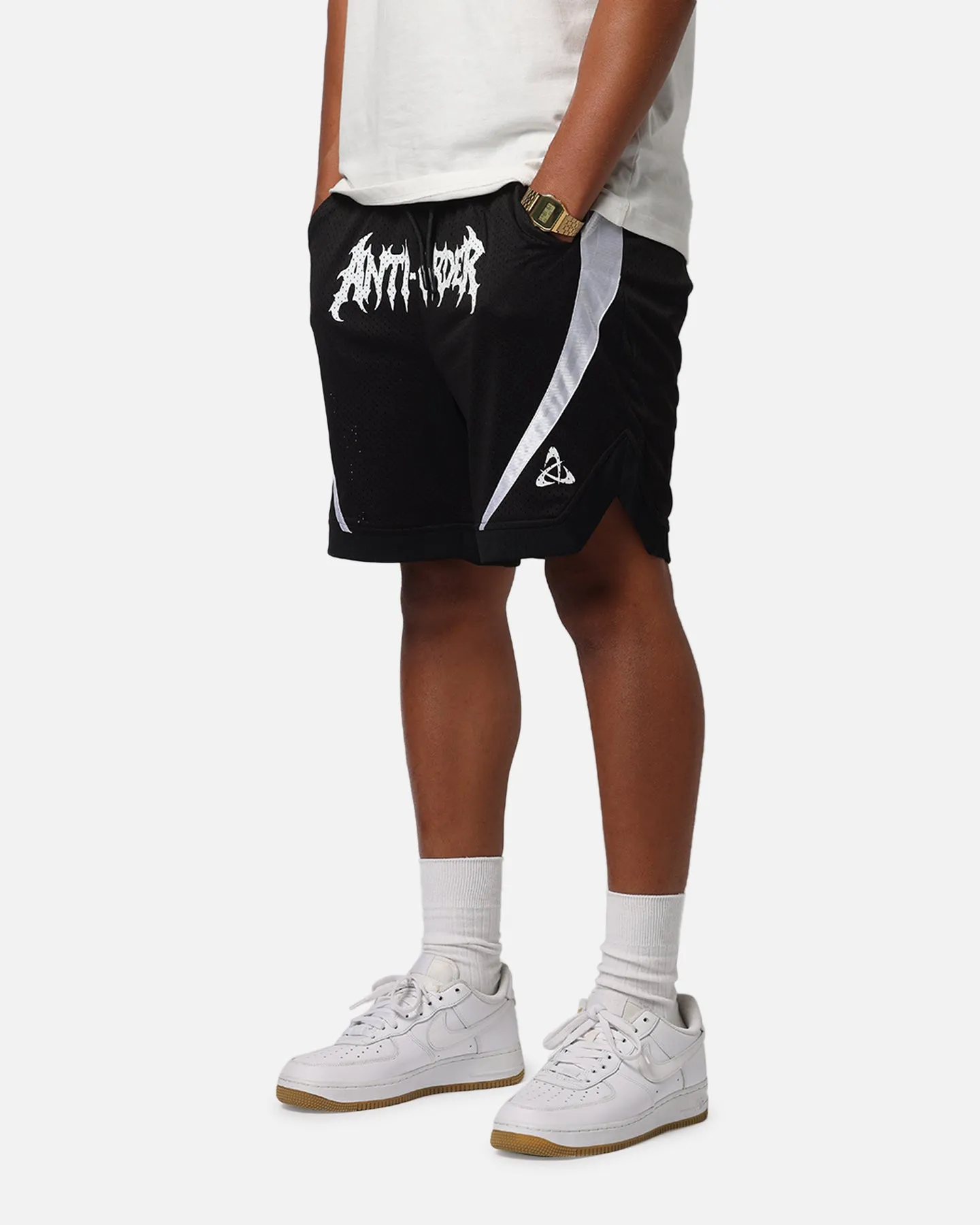 The Anti Order Sparta Mesh Basketball Shorts Black/White Quick Fit Comfort No Ride Up Design