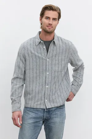 Stretchy Cloth Easy Care FORD BUTTON-UP SHIRT