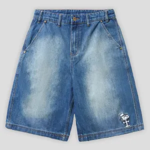 Stay Flexible Butter Goods Spike Work Shorts - Distressed Indigo