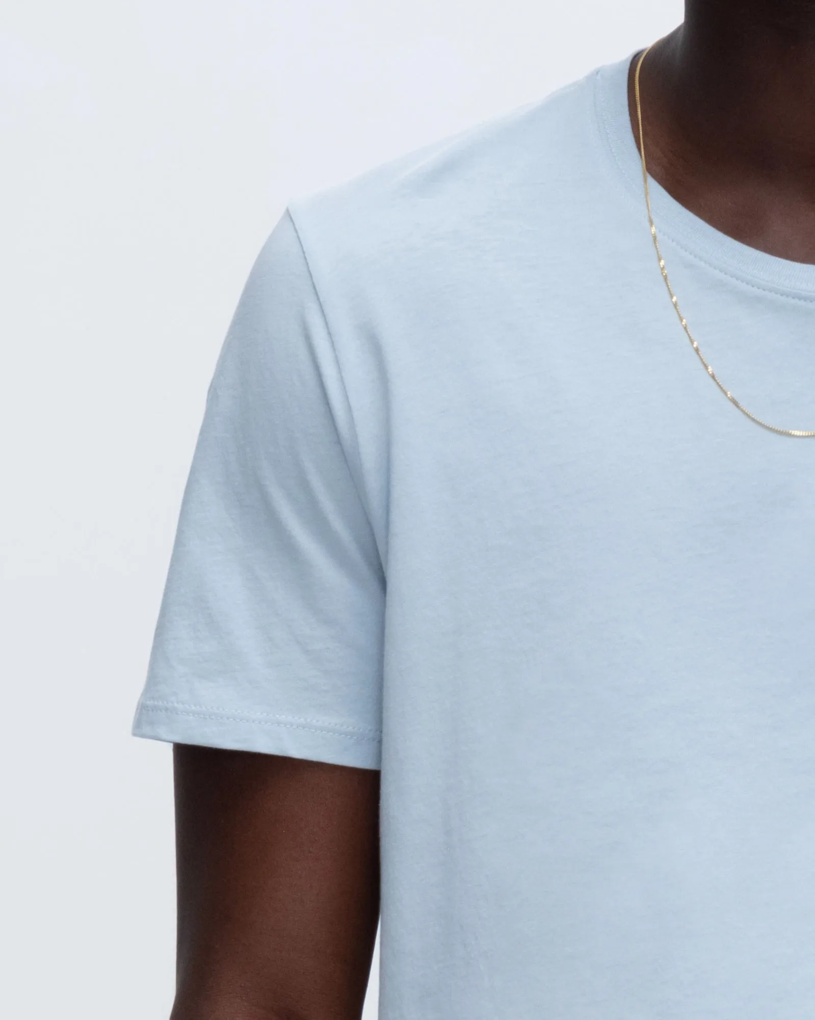 Classic Jersey Crew Neck Tee - Blue yoga clothing Cool and Chic