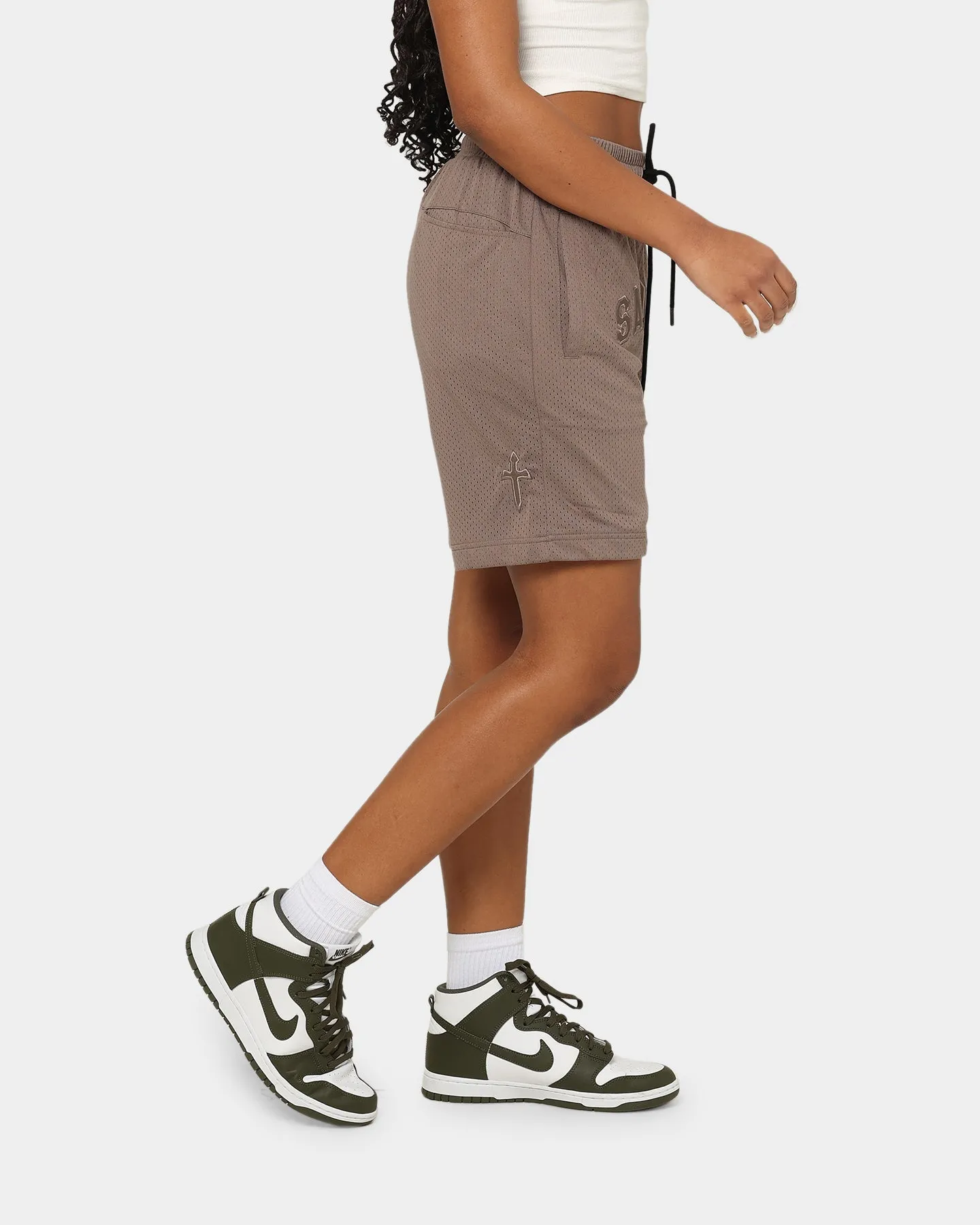 Beach Vibe sustainable product Saint Morta Kingdom Basketball Shorts Dark Brown