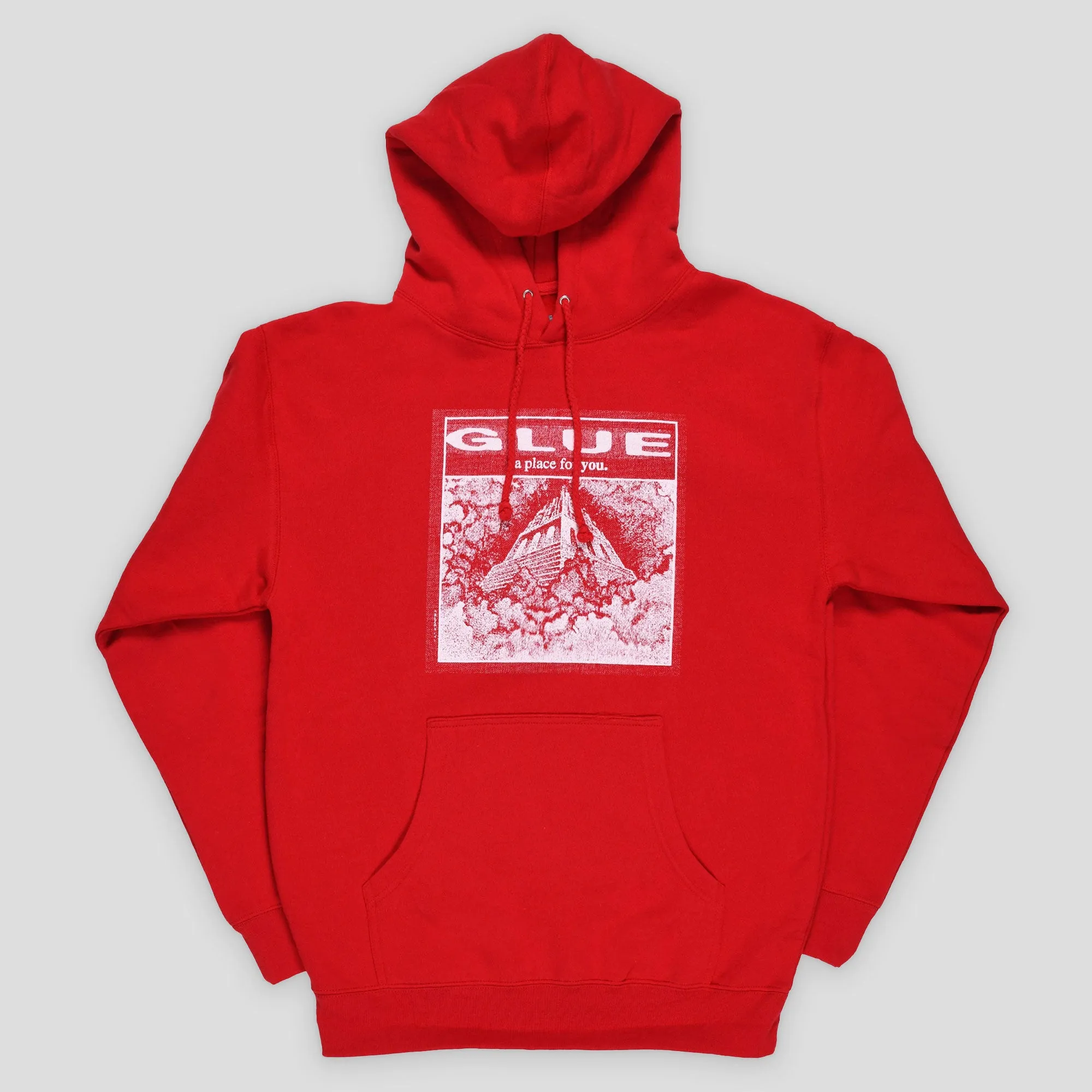 product custom made perfection Glue Skateboards A Place For You Hoodie - Red