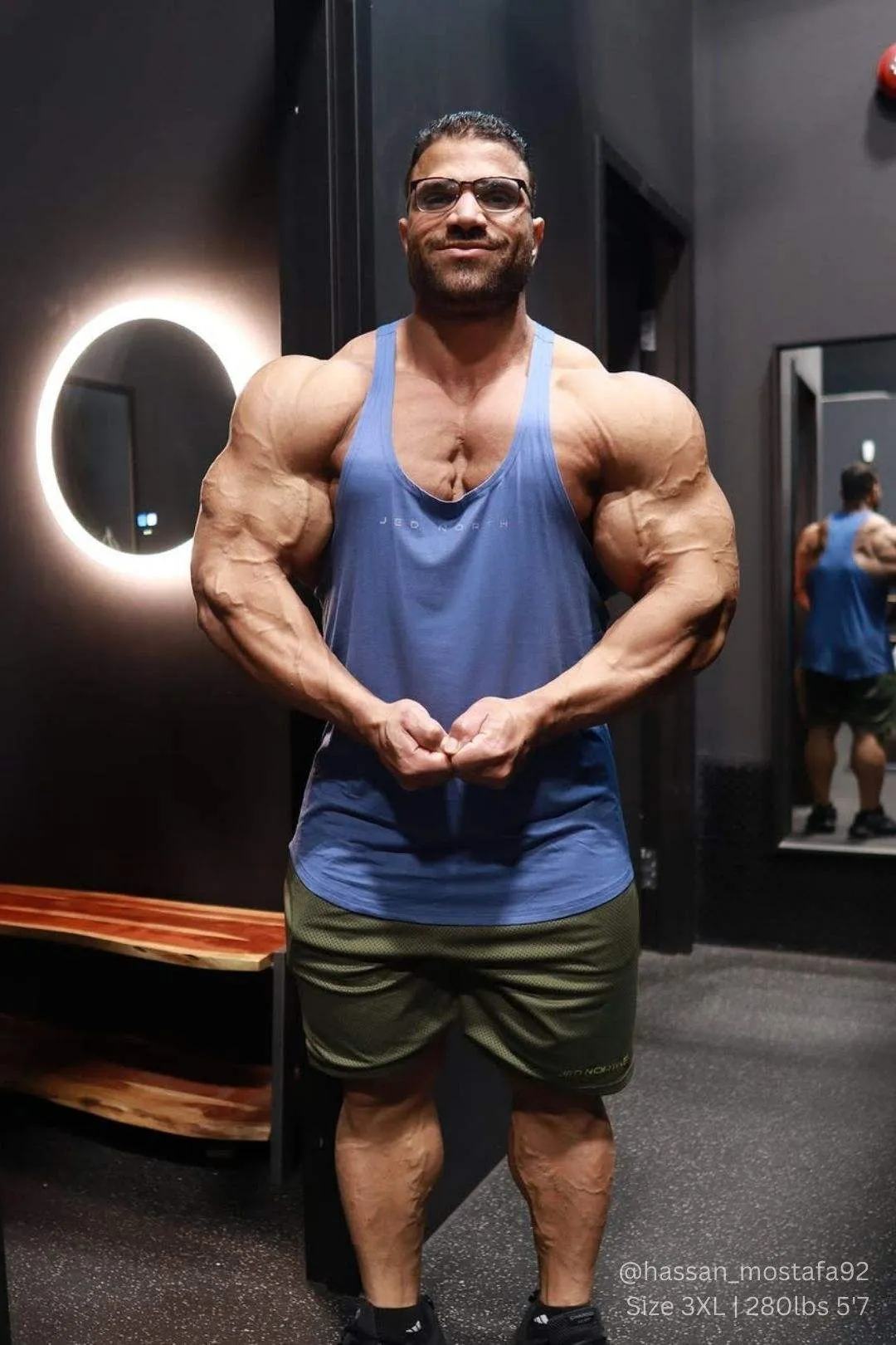 Stationary Classic Bodybuilding Racerback Stringer - Blue