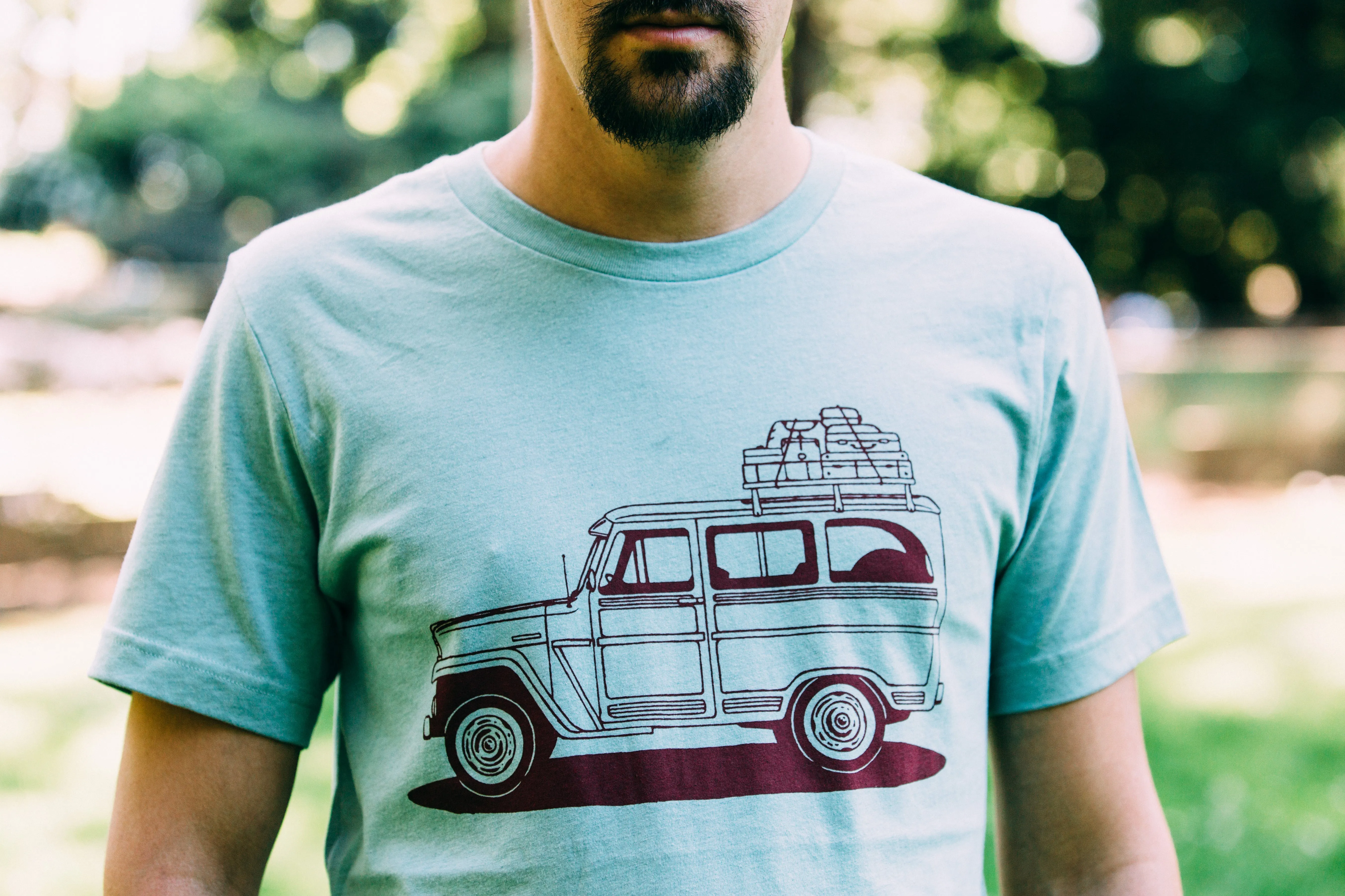 Willy Wagon Tee-Dusty Blue birthday party
