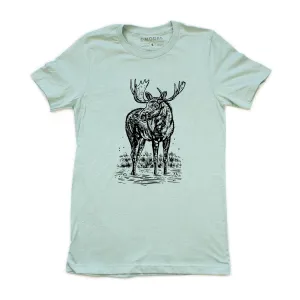 Moose Tee-Dusty Blue Casual Layering Wear