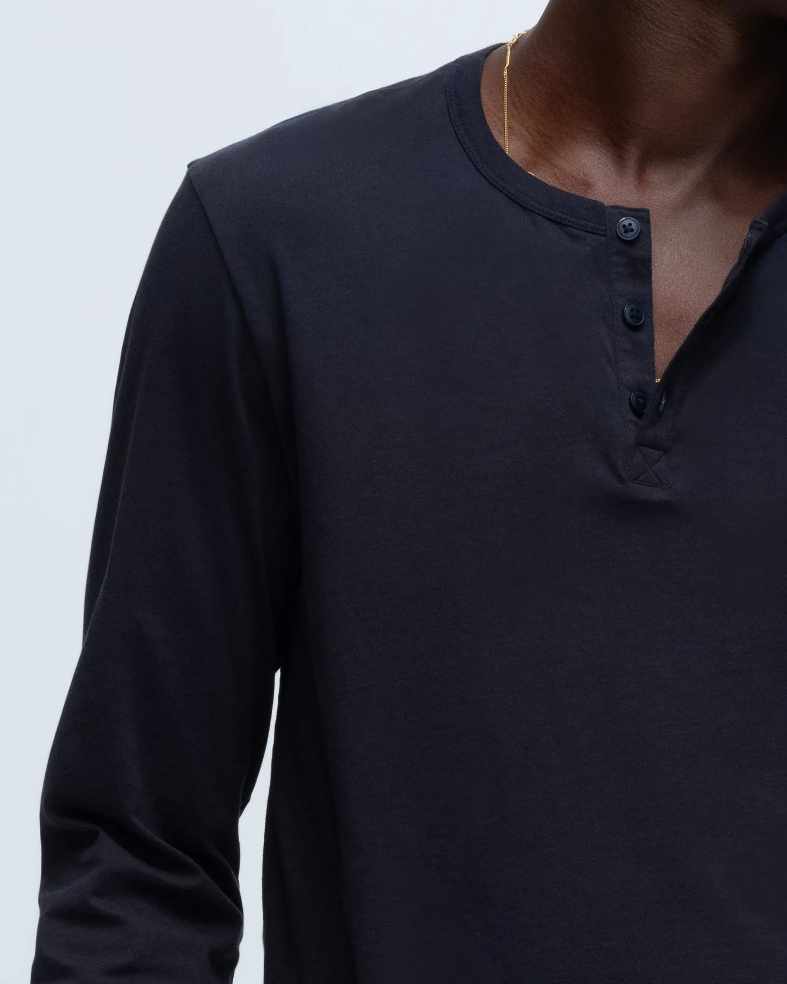 Classic Jersey Long Sleeve Henley - Midnight Daily Style Trend Top Rated