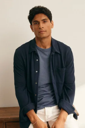 GIORGIO PIQUE BUTTON-UP SHIRT Plaid Design No Slip Shoulder Grip