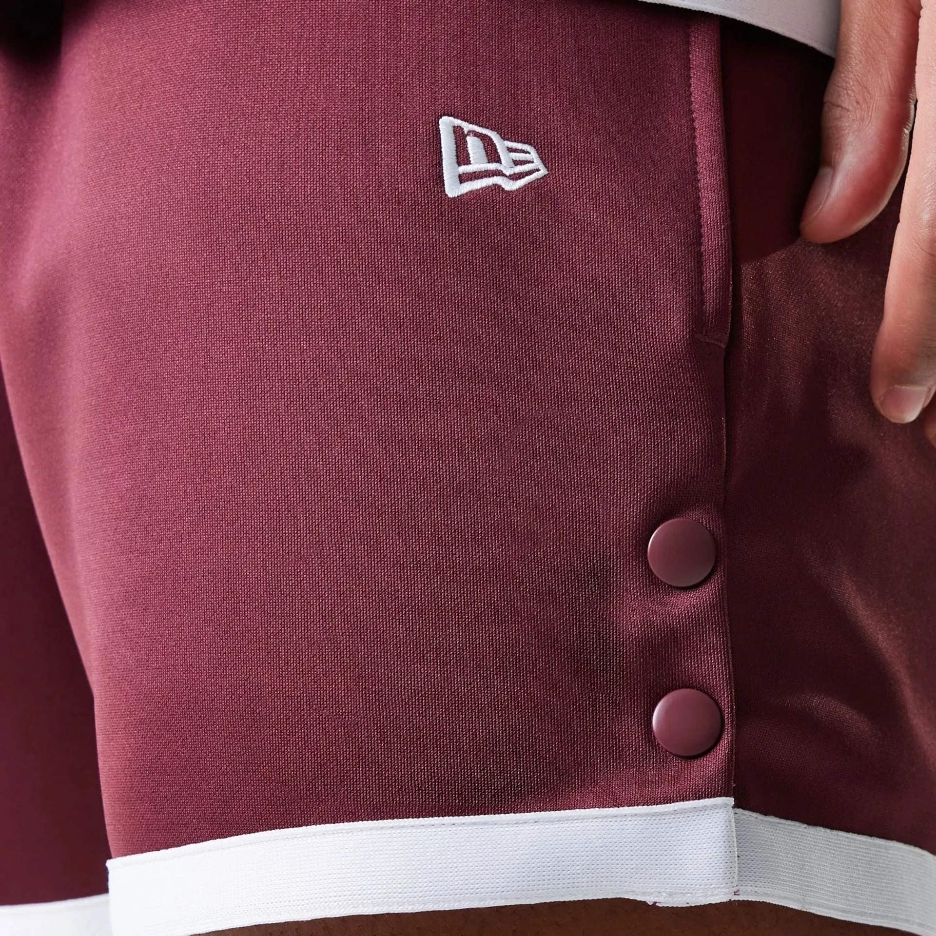 Chicago Bulls NBA Snap Button Dark Red Shorts Punk style