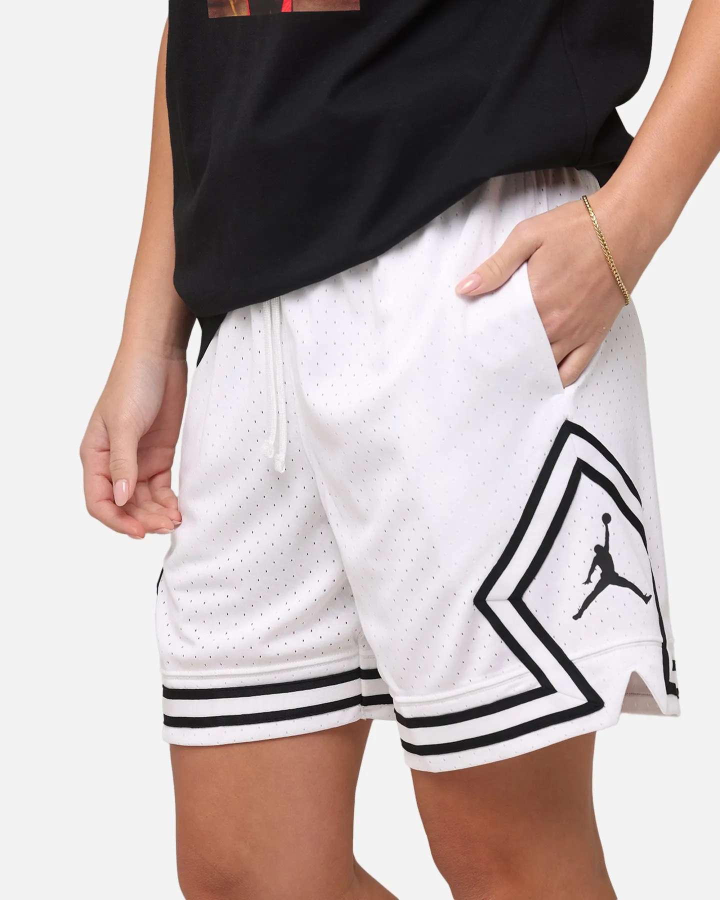Jordan Dri-FIT Sport Diamond Shorts White/Black/Black Warehouse Work