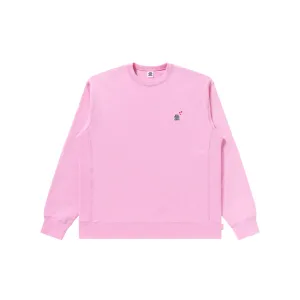 Cozy Street Quilted Lining SMALL OG LABEL DECO CREW SWEAT PINK