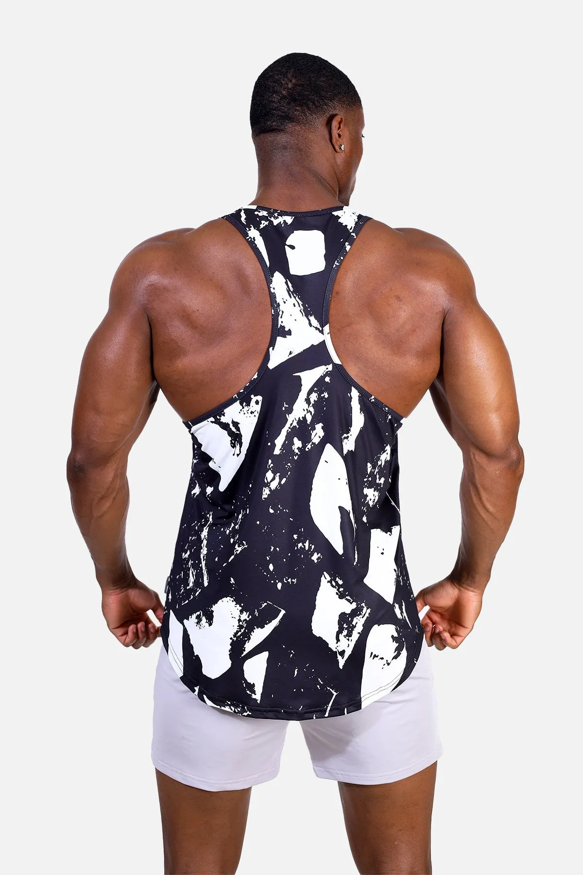 Graphic Muscle Stringer - Abstract Black anti tank Interactive