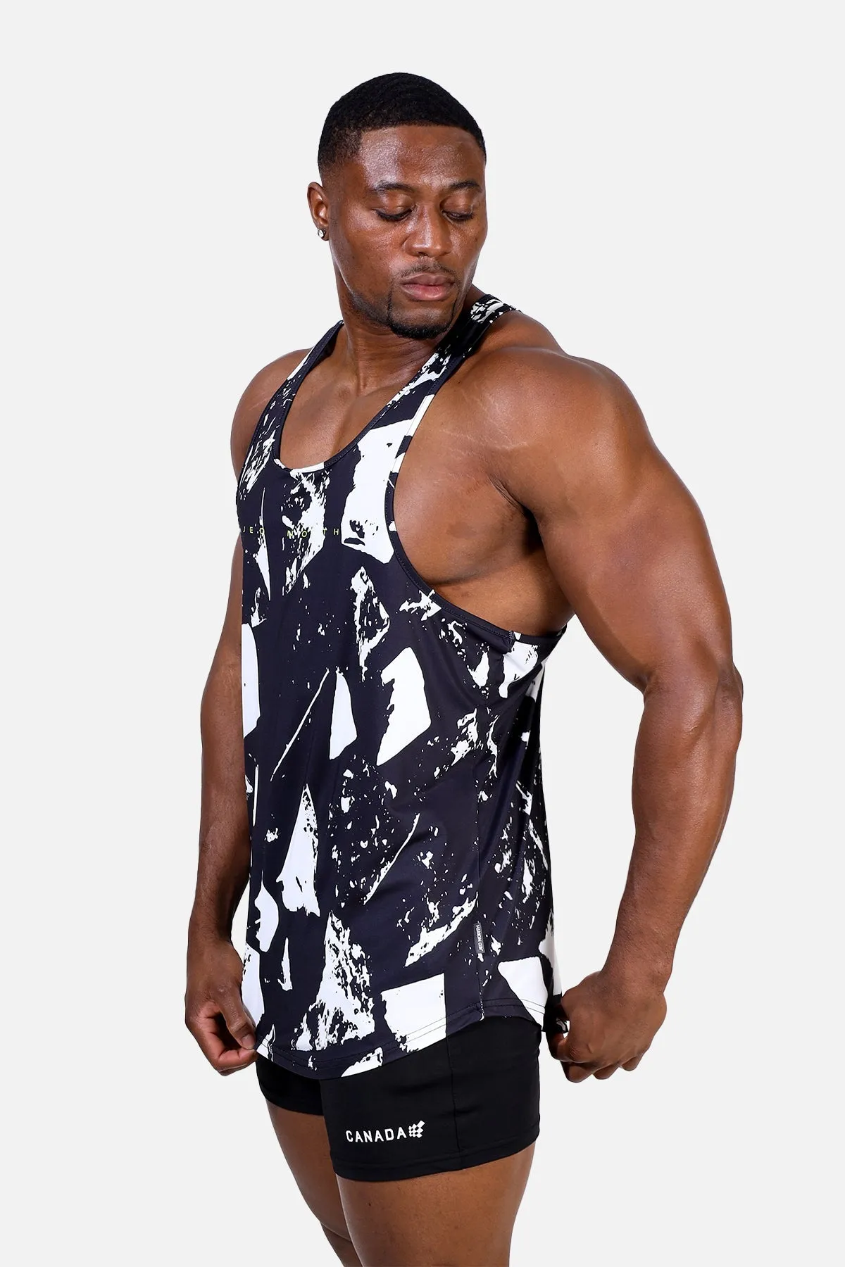 Urban - friendly Graphic Muscle Stringer - Abstract Black