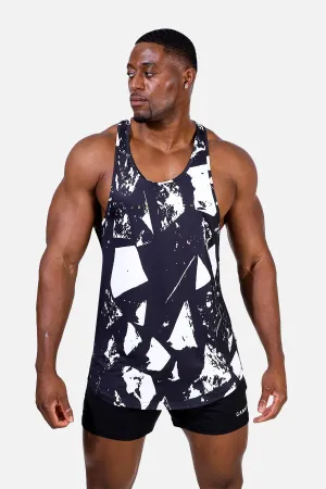 Graphic Muscle Stringer - Abstract Black Water Resistant single - function