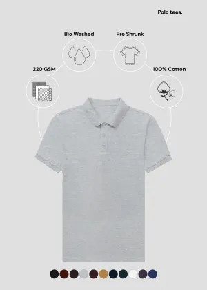 Grey Melange Men's Polo | MP25 Trendsetter Choice Workwear Ready