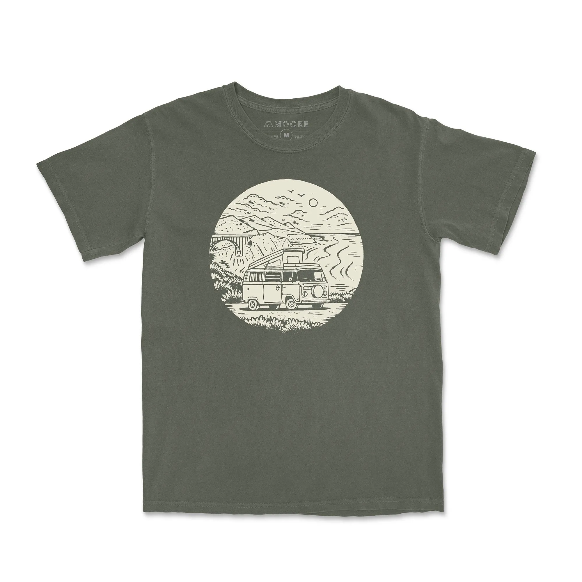 Versatile Style Big Sur VW Bus Tee-Vintage Sage