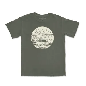 Versatile Style Big Sur VW Bus Tee-Vintage Sage