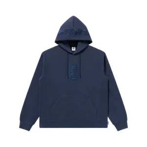 product satin lining luxury HANDLE WITH CARE HOODIE NAVY