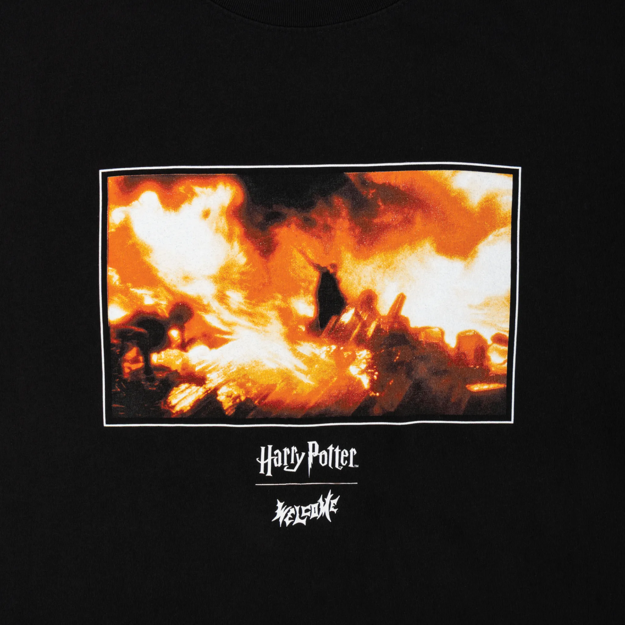 skinny but not tight Fashionable HARRY POTTER X WELCOME - Dumbledore Boxy Garment-Dyed Tee