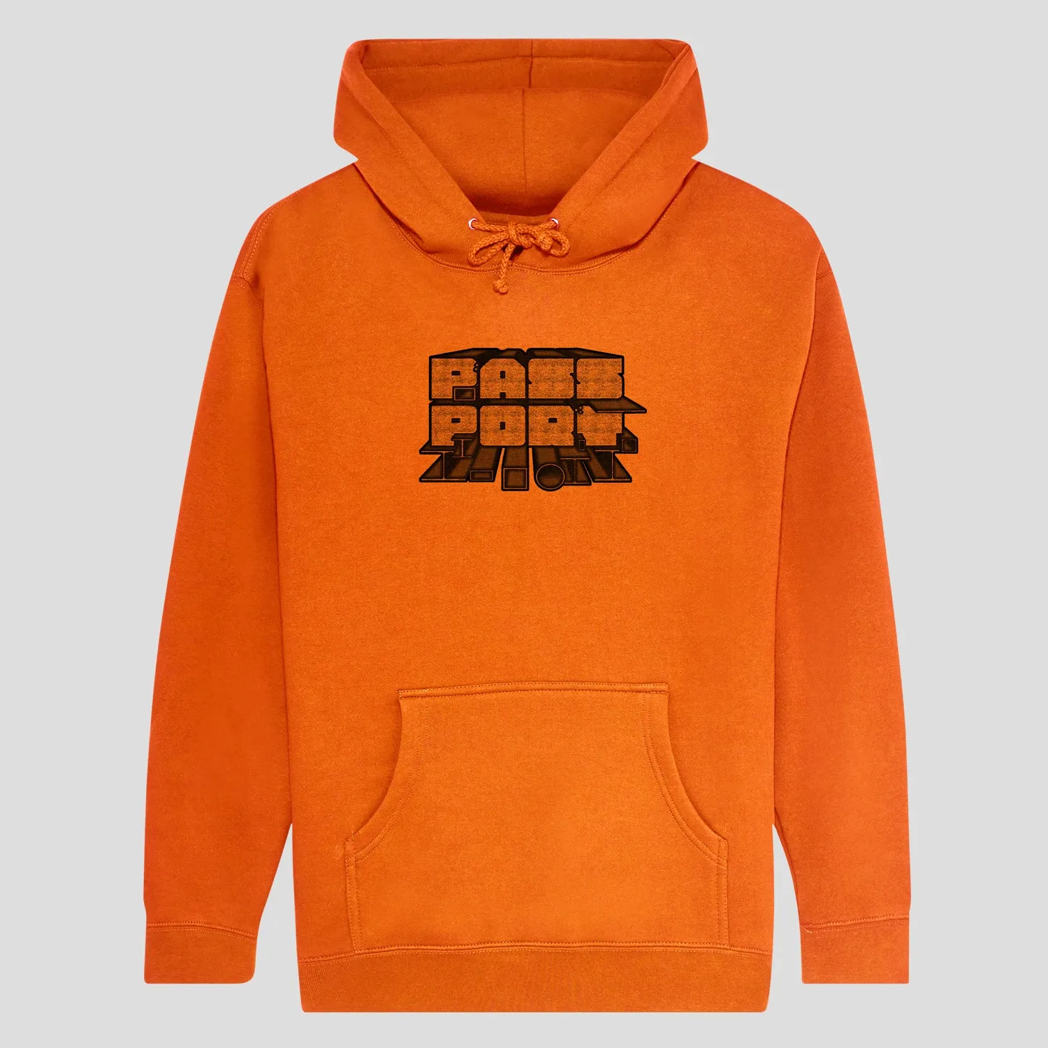 product neon energy product stud toughness Pass~Port Shippin' Steel Hoodie - Safety Orange