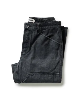 Durable Twill SeamlessPocketDesign The Chore Pant in Coal Chipped Canvas