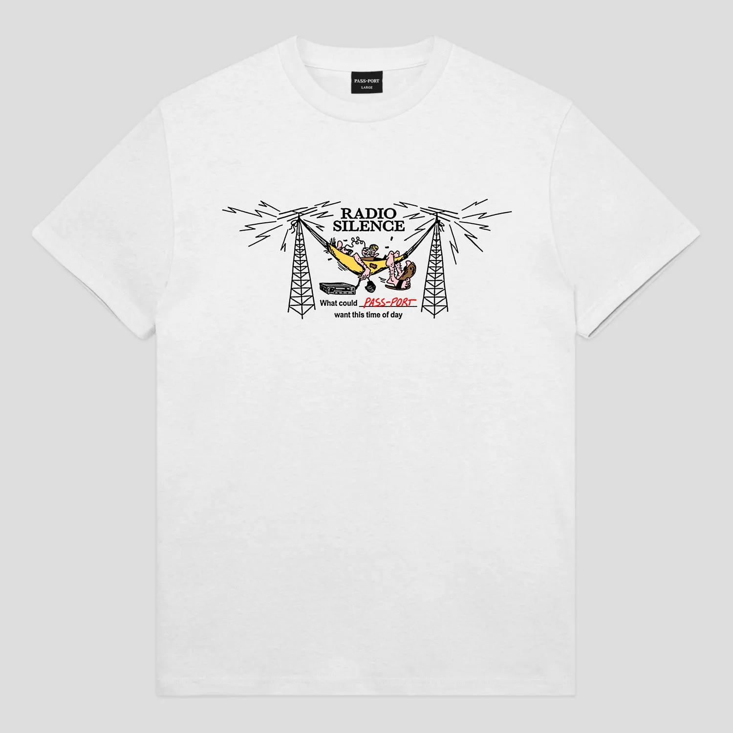 Pass~Port Radio Silence Tee - White Casual Comfort Layer