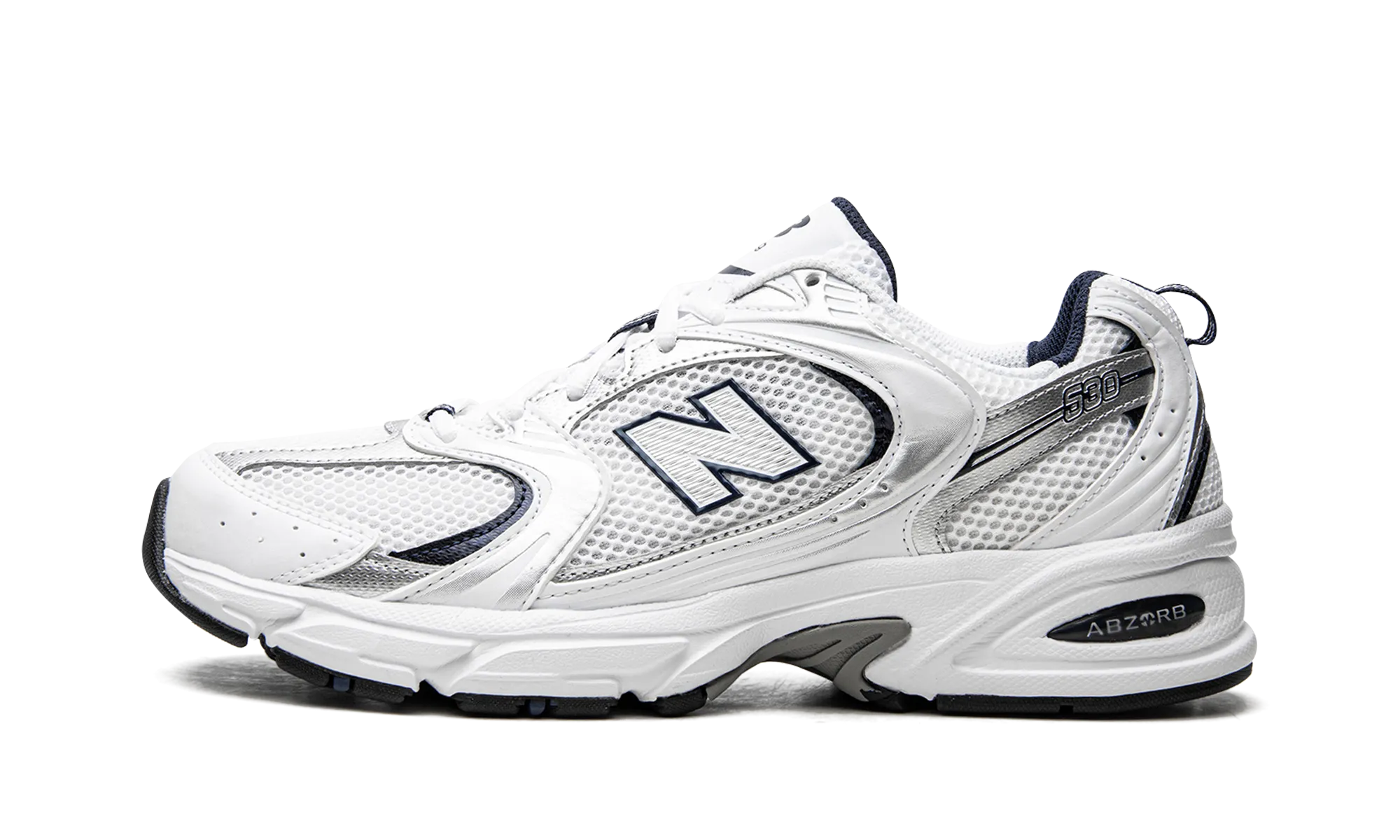 530 "WHITE/SILVER/NAVY" Recycled Outsole Practical Footwear