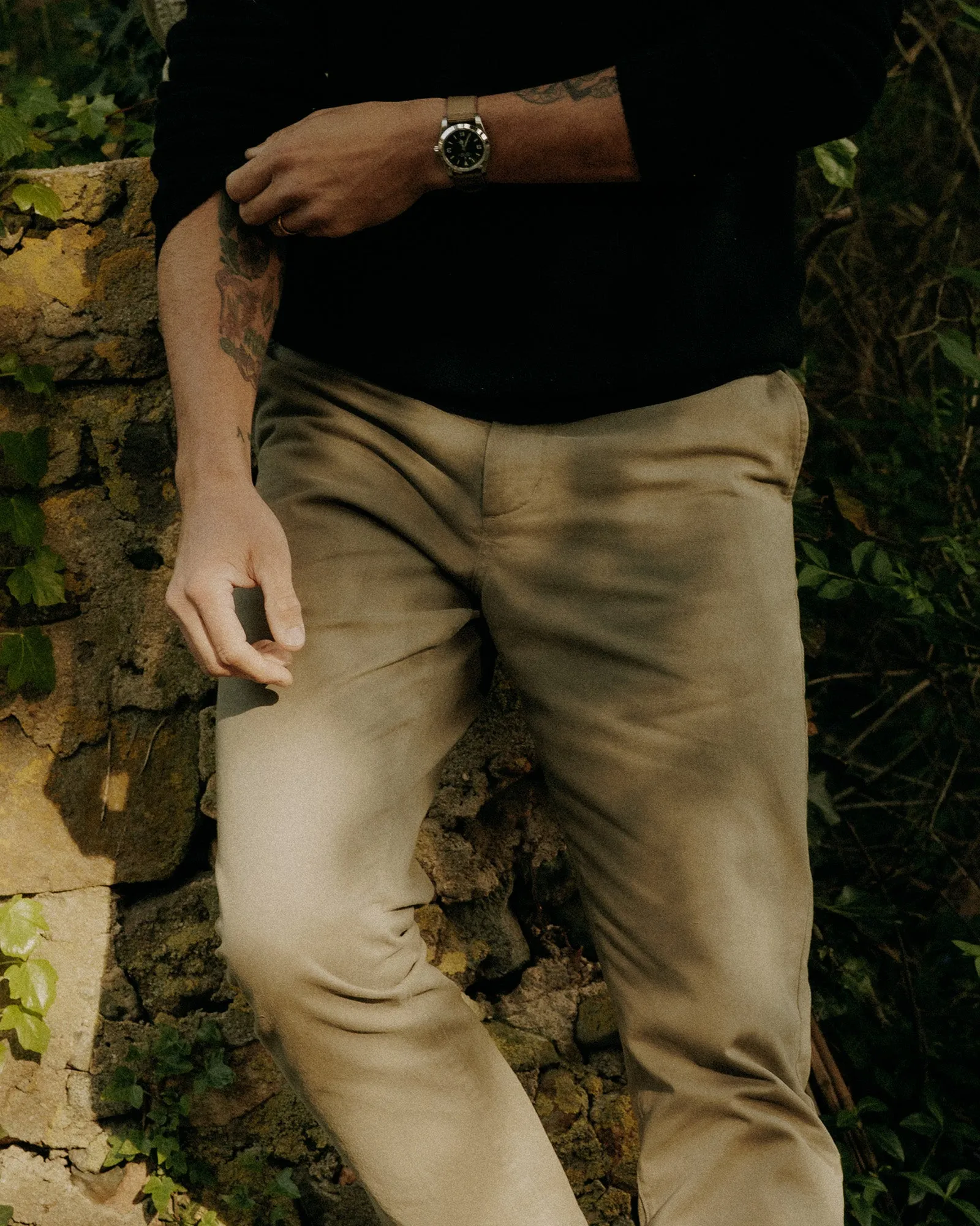 The Democratic Foundation Pant in Organic Smoked Olive Easy Pack