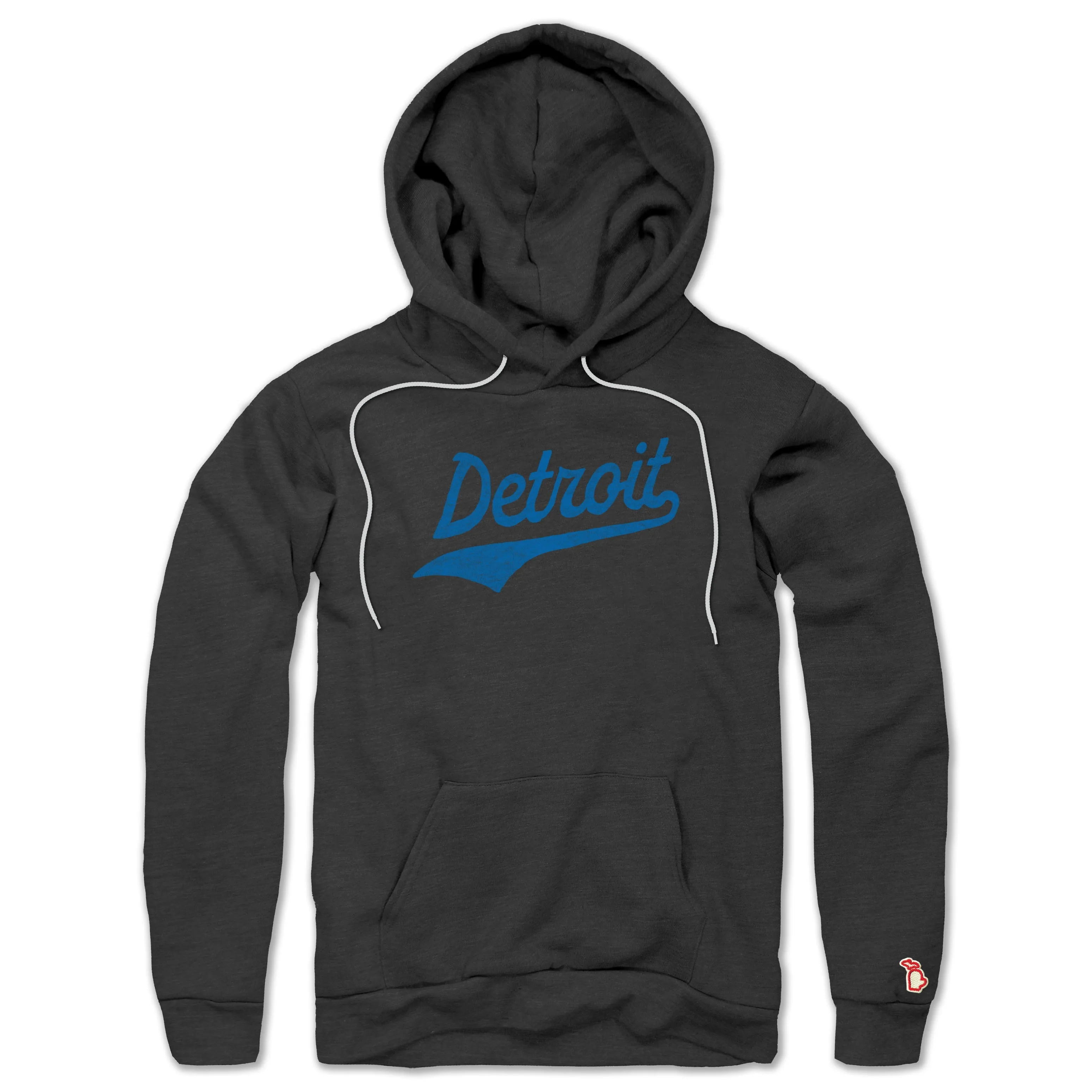 Kangaroo Pocket DETROIT SCRIPT - FOOTBALL ALL SEASON HOODIE (UNISEX)