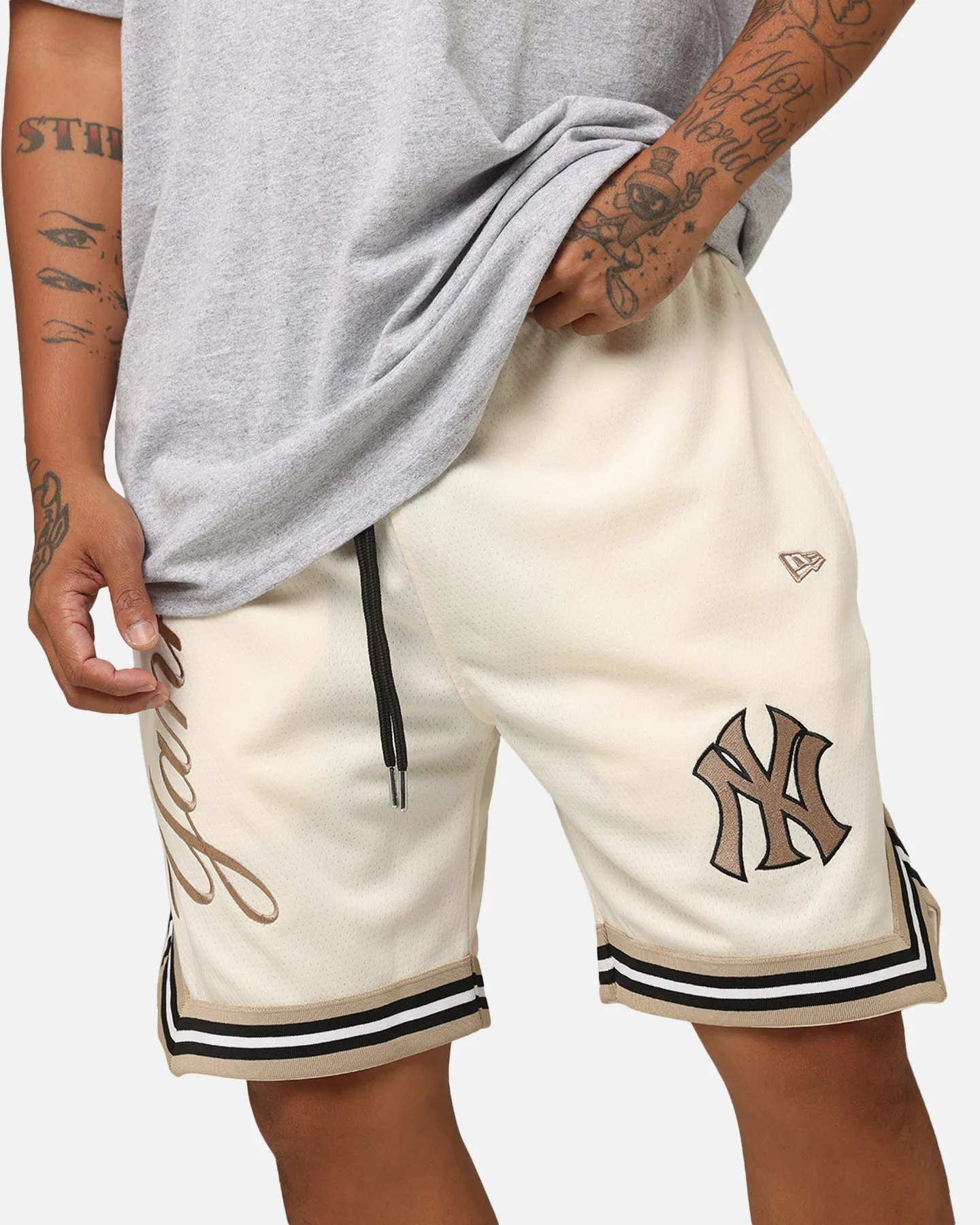 New Era New York Yankees Mesh Shorts Light Beige kids wear