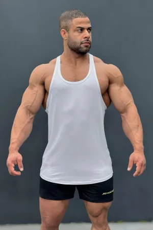 Soft Layer conductive Classic Bodybuilding Racerback Stringer - White