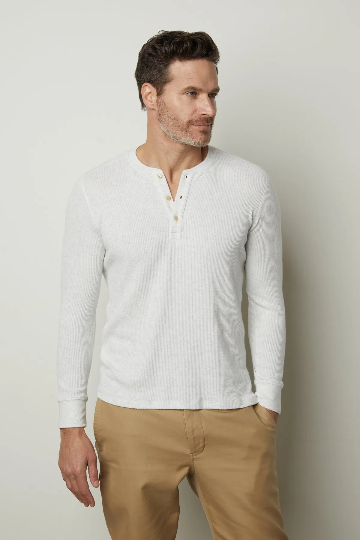 ANDERSON RIB KNIT HENLEY Slim Fit Wear