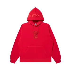 HWC LABEL HOODIE RED product sustainable future
