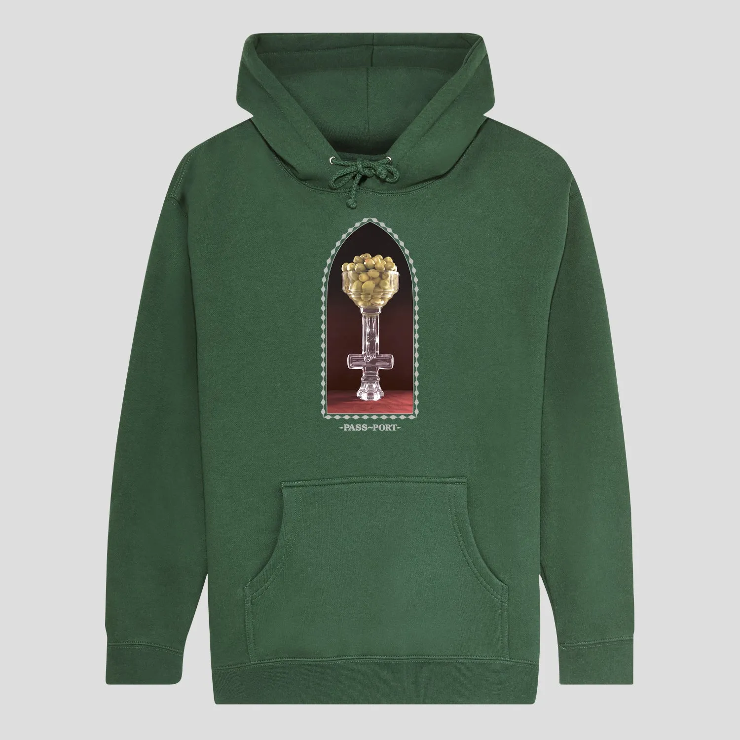 workout wear Pass~Port Crystal Olives Hoodie - Forest Green