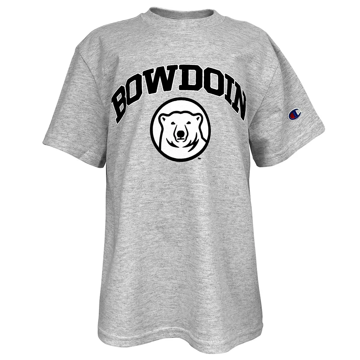 Youth Tee with Bowdoin & Mascot Medallion from Champion Sleek Design Luxurious