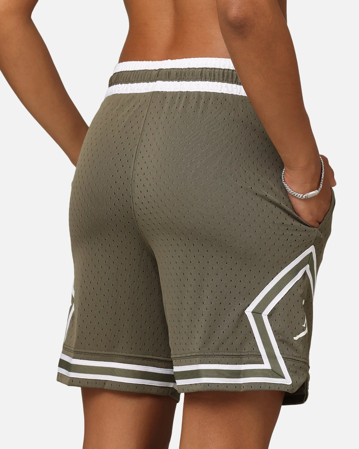 Antibacterial Jordan Dri-FIT Sport Diamond Shorts Medium Olive/White
