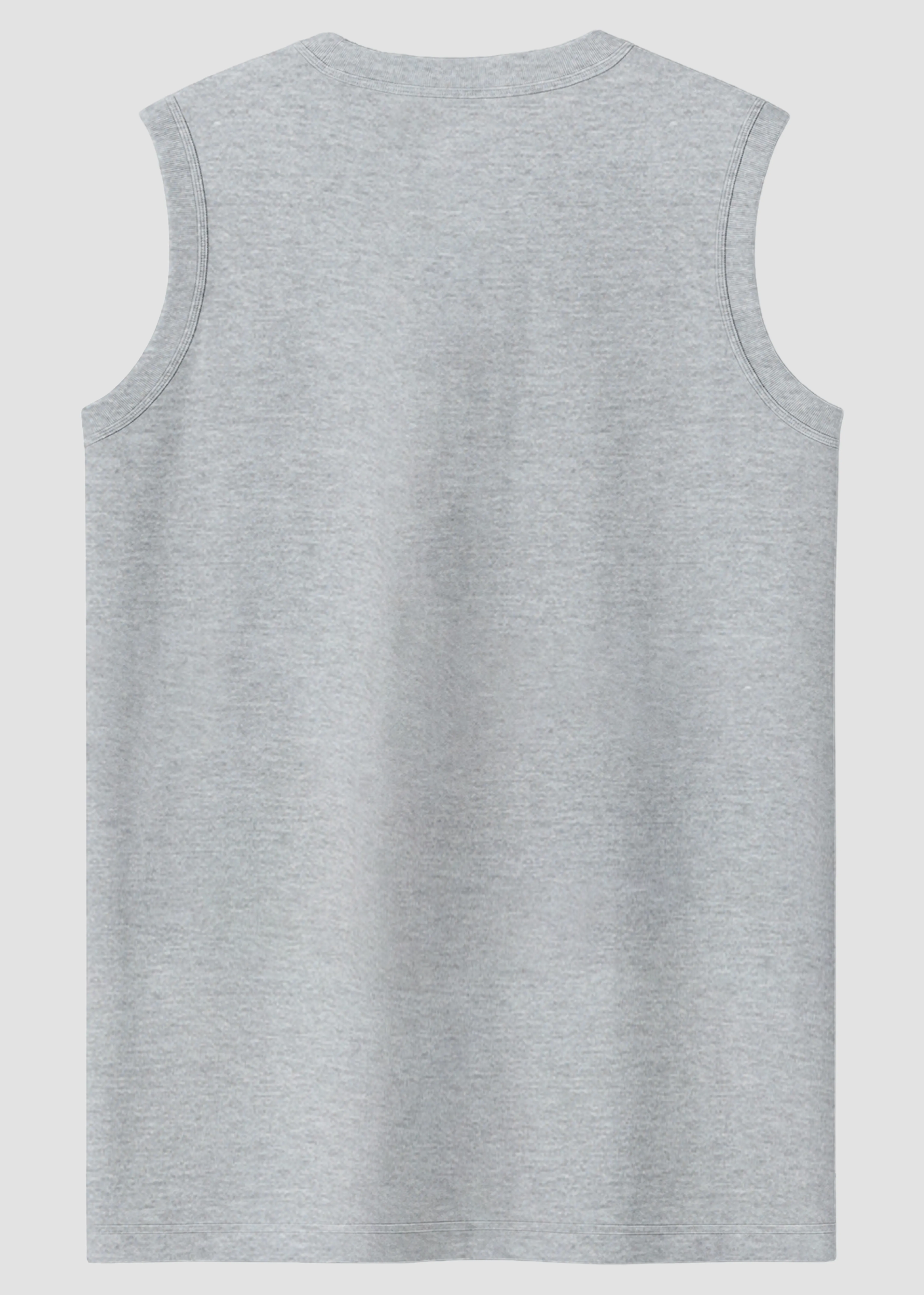 Breezy Comfort Easy Layer Grey Melange Men's Sleeveless T-Shirt | MS36