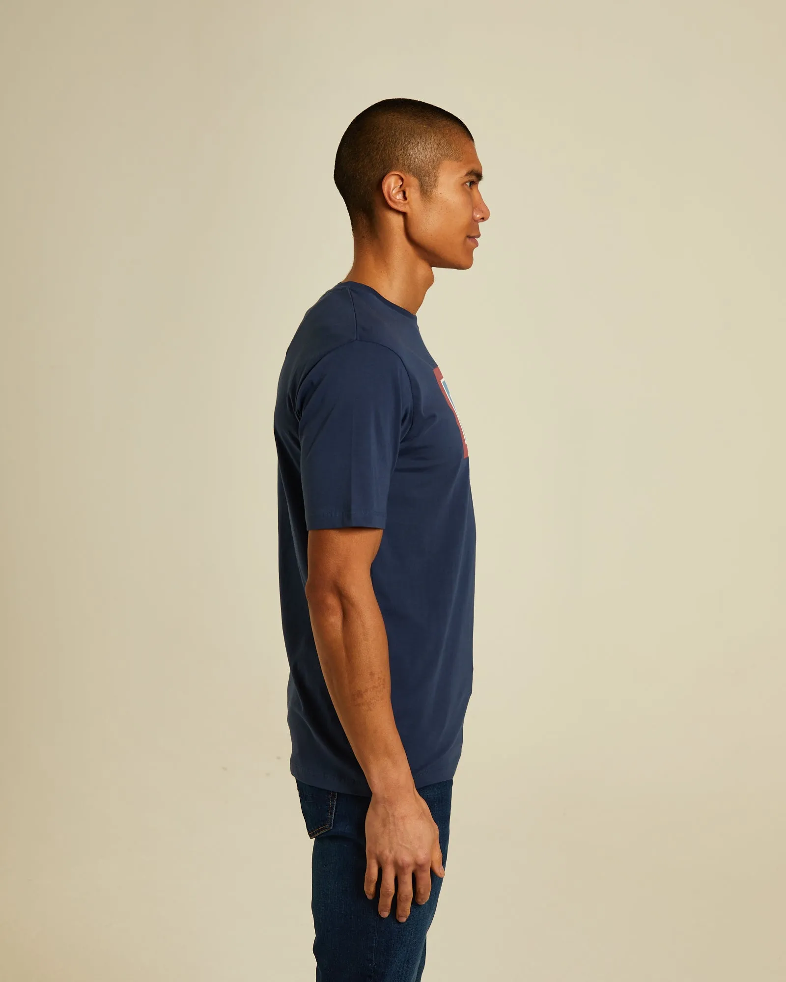 Stretch waistband Non Irritating Collar John Tee Indigo Navy