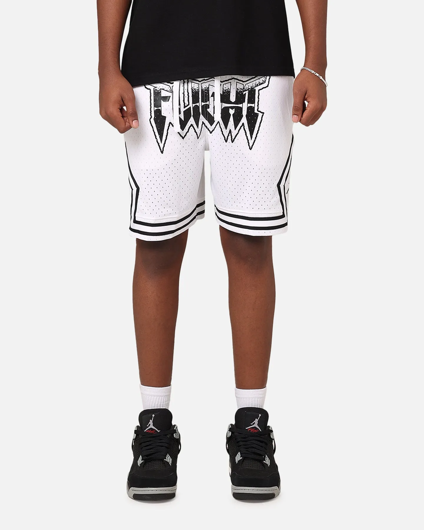 Jordan Dri-Fit Diamond Shorts White/Black Sporty Fit Design