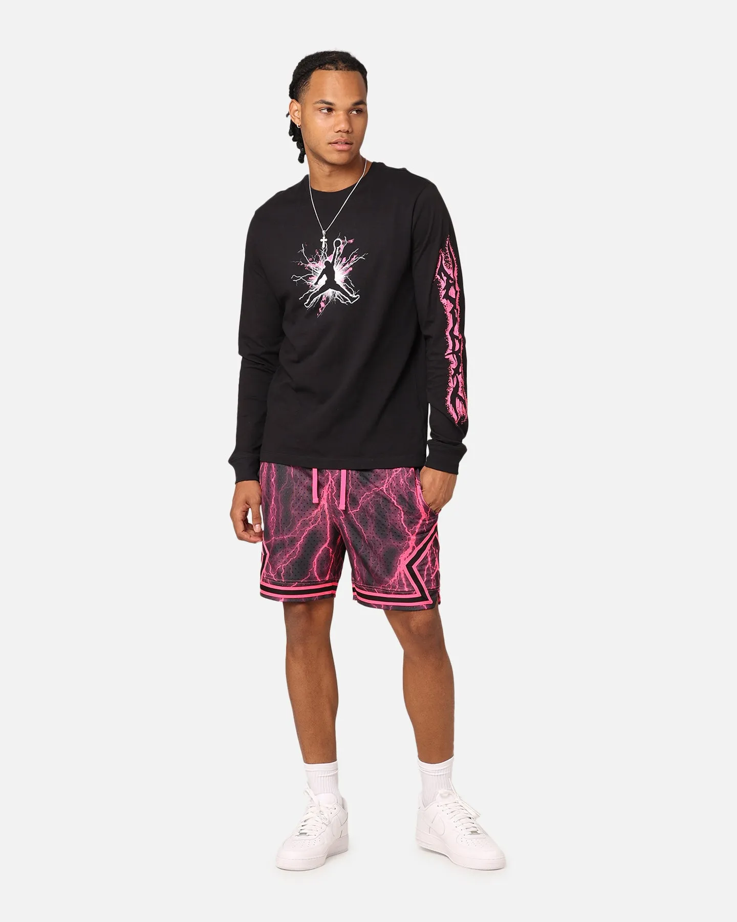 Double Layered Reinforcement Jordan Dri-FIT Sport Diamond Shorts Black/Hyper Pink