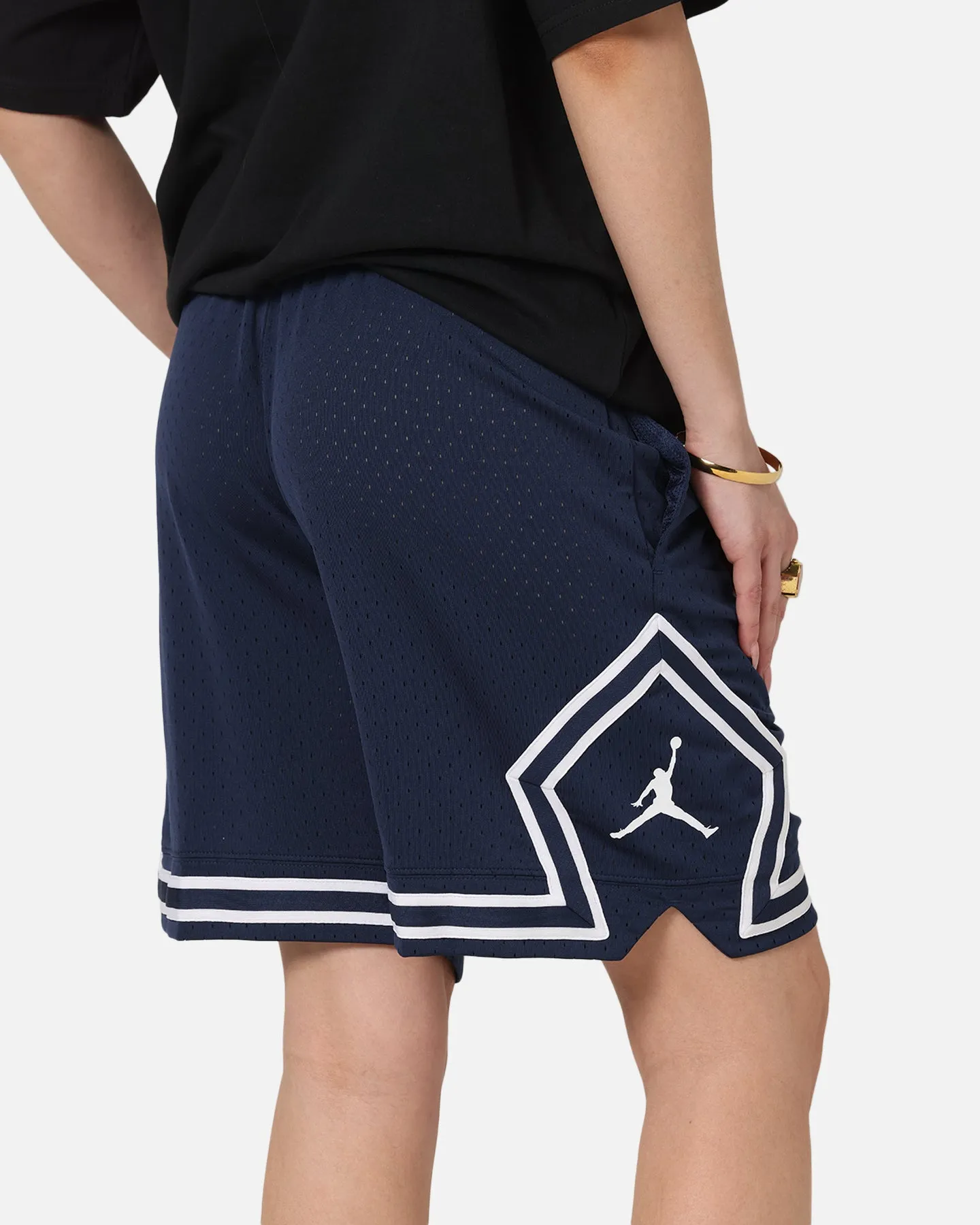 Comfort Cushion Abrasion Defying Knee Patches Jordan Dri-FIT Sport Diamond Shorts Midnight Navy/White
