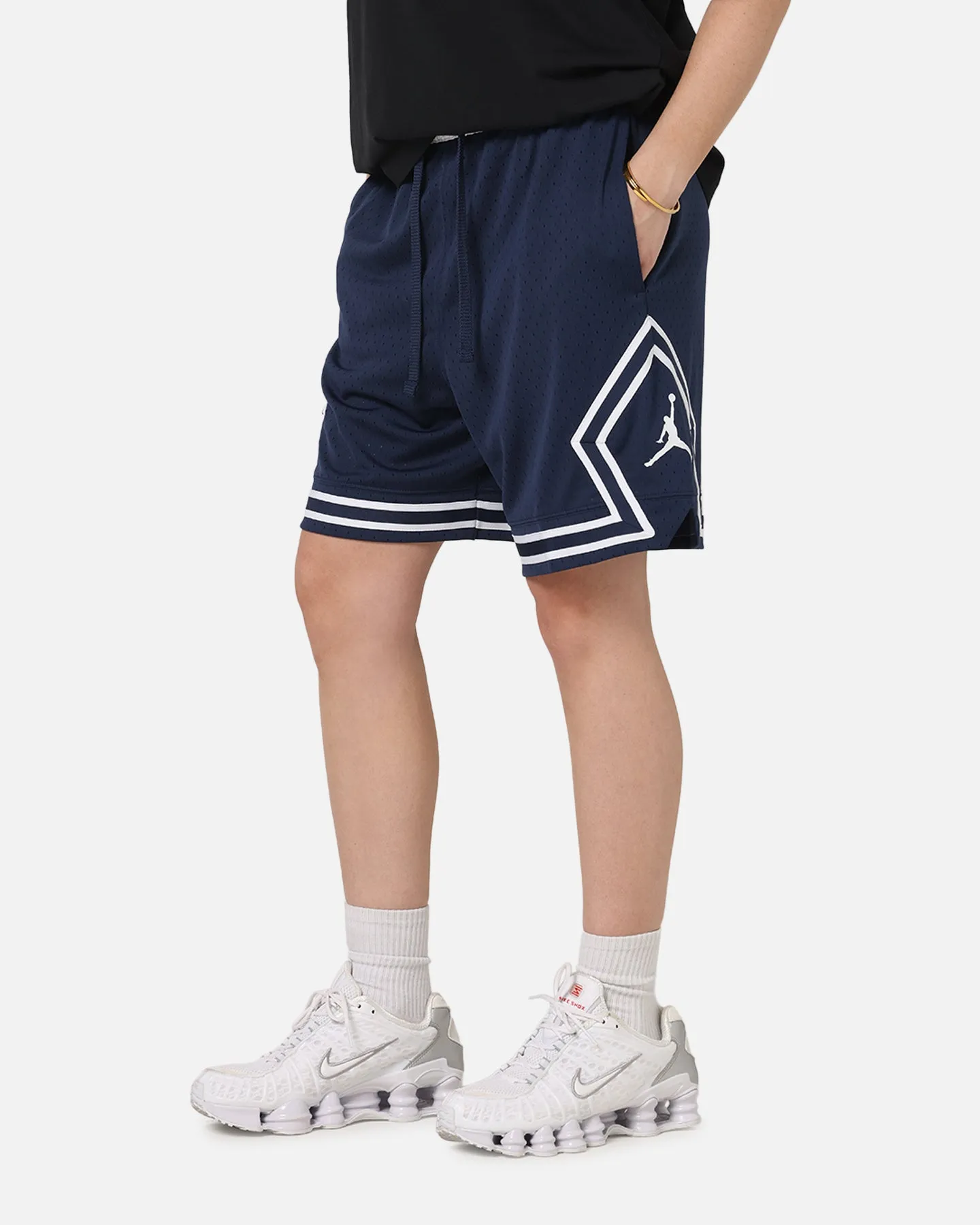 kids' style Bright Hues Jordan Dri-FIT Sport Diamond Shorts Midnight Navy/White