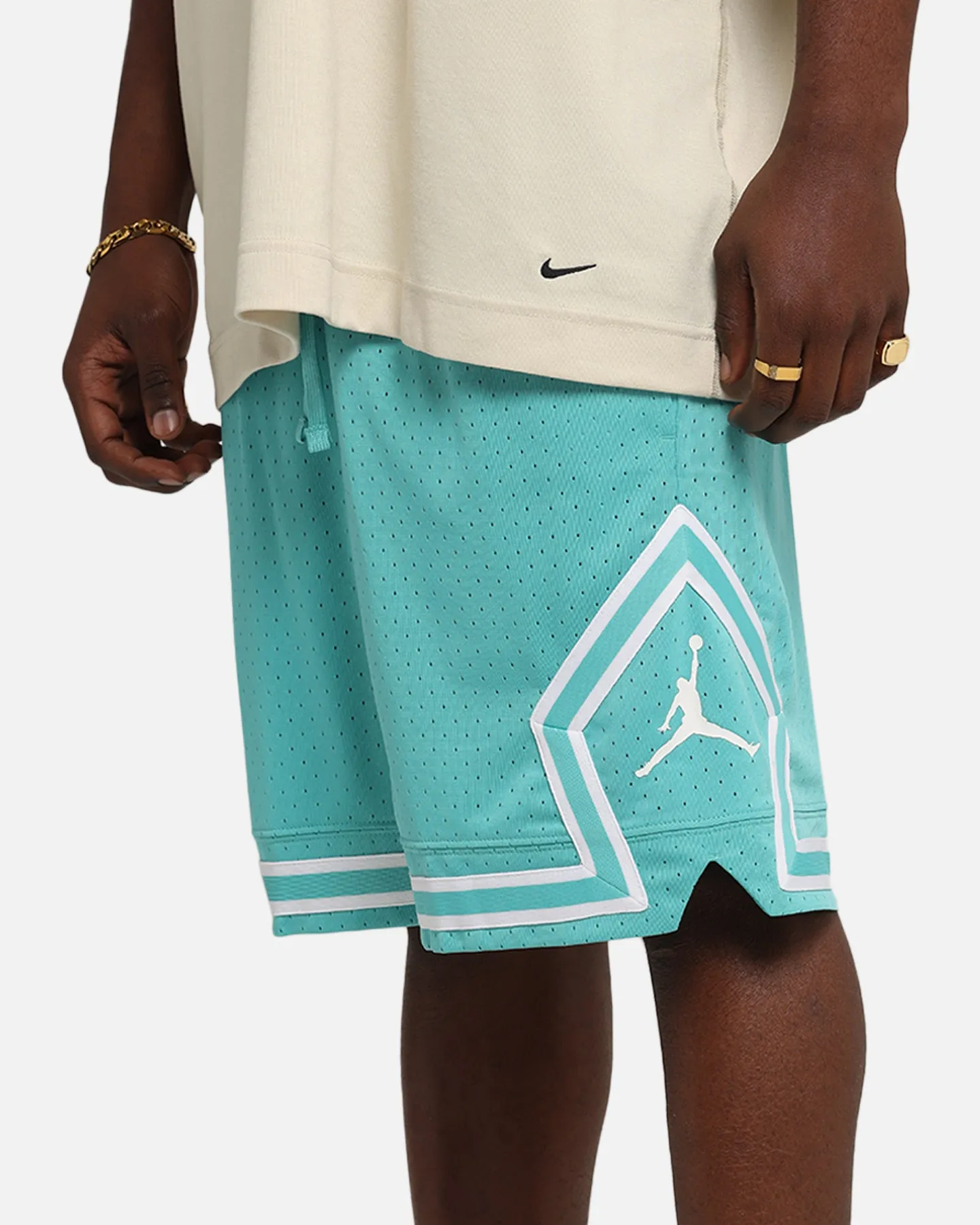 Jordan Dri-FIT Sport Diamond Shorts Teal/White Christmas gift Compact Storage Feature