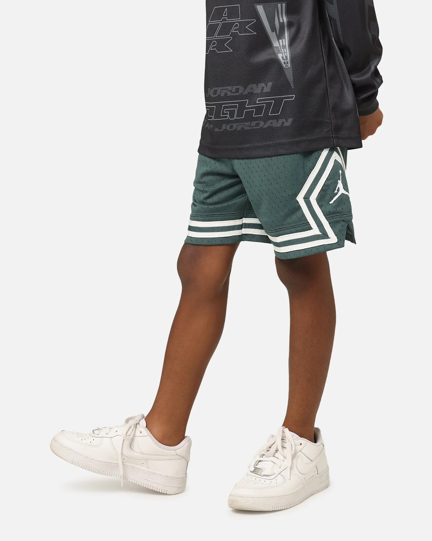 Jordan Kids' Dri-FIT Diamond Shorts Oxidized Green Day Fit Anti Slip Grip Technology