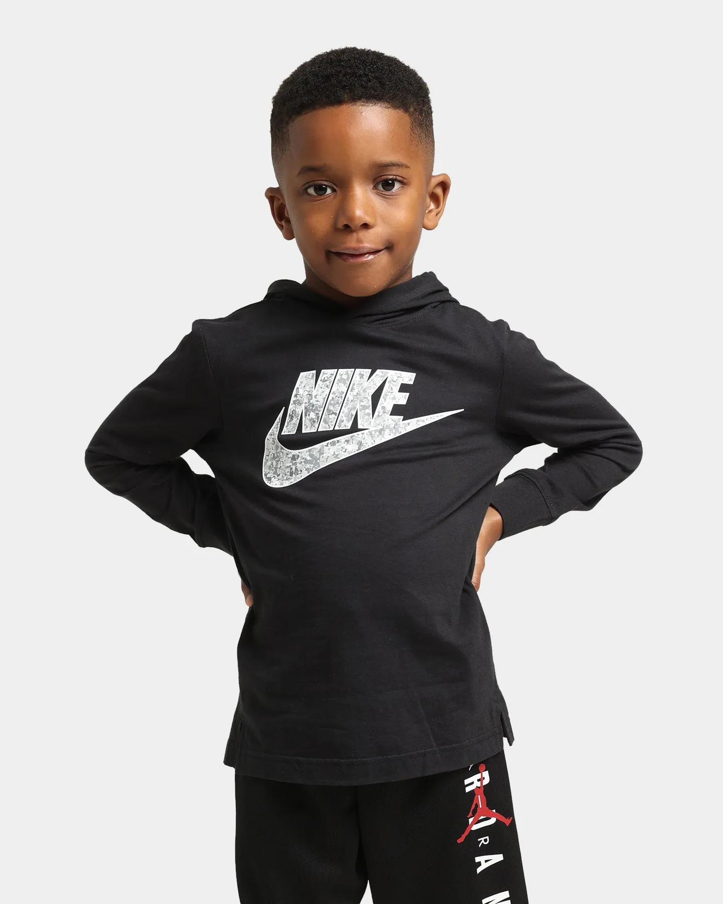 Jordan Kids' Vertical Mesh Shorts Black Laser Cut Edges