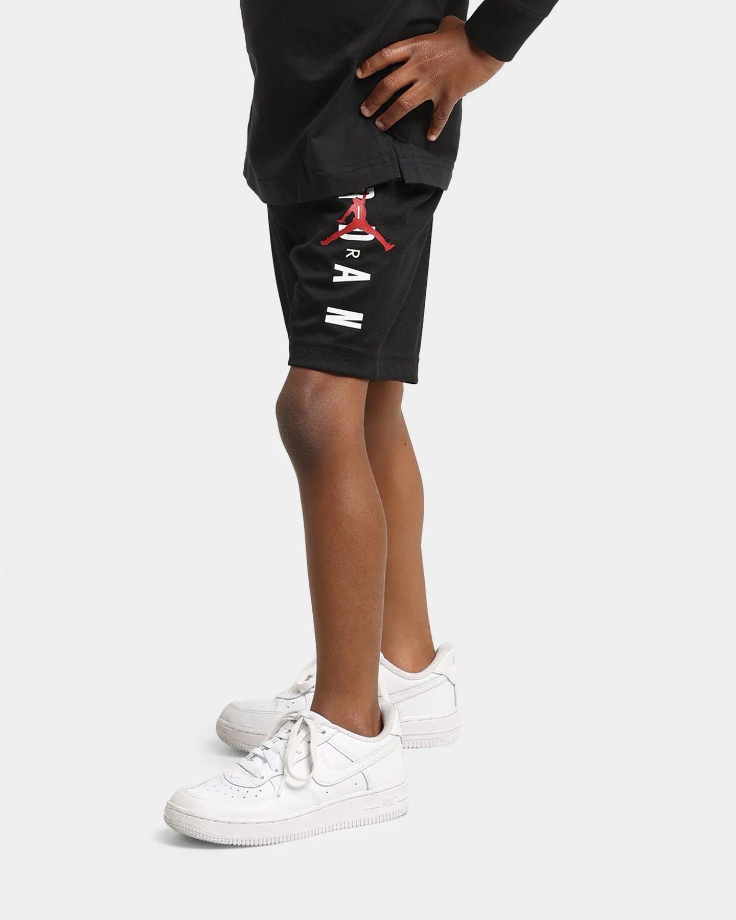 Stylish Look Outdoor Activity Jordan Kids' Vertical Mesh Shorts Black