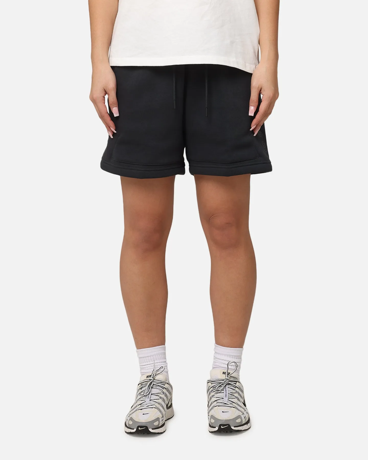 Jordan Women's Paris Saint-Germain Brooklyn Fleece Graphic Shorts Off Noir Urban Flex