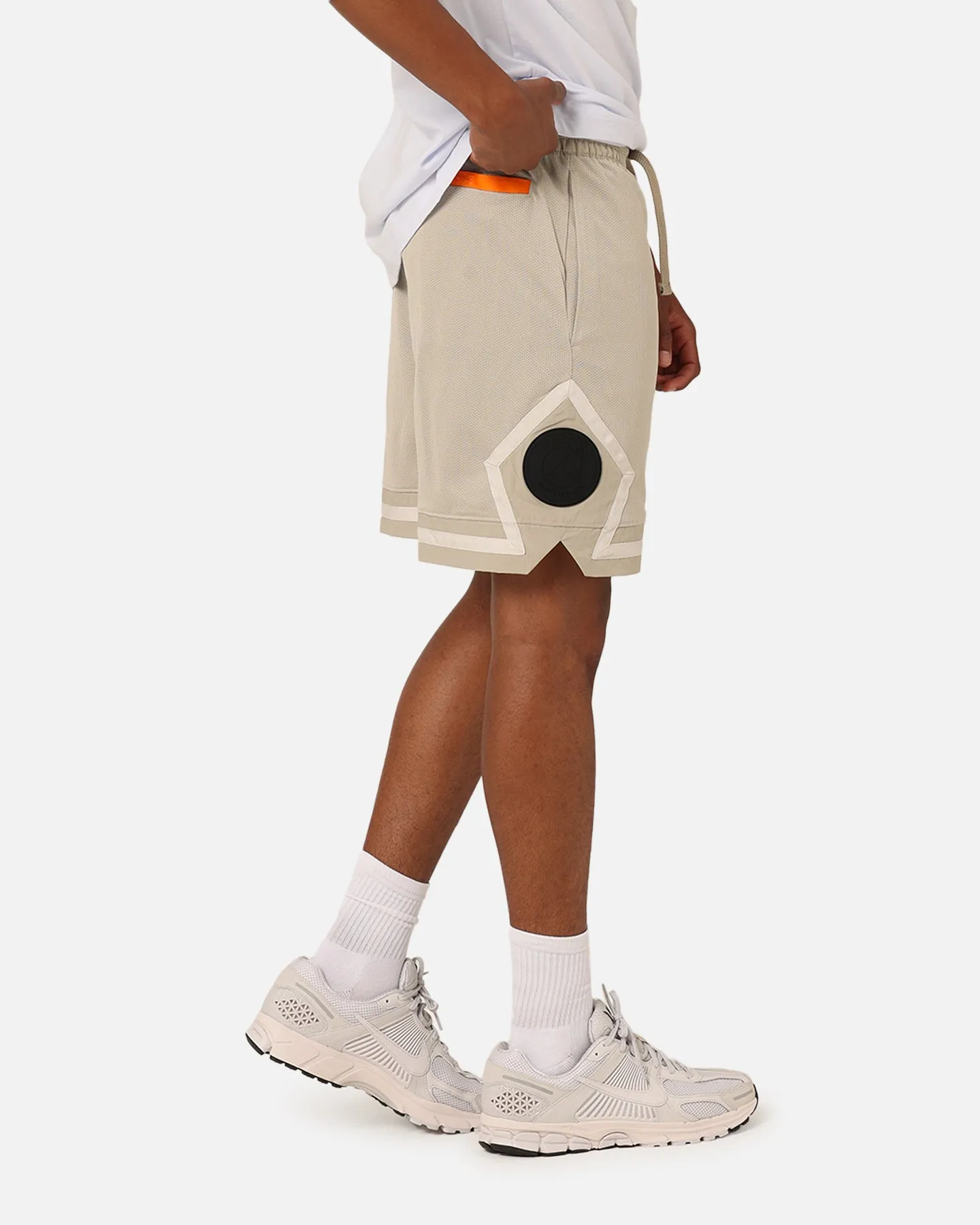 Comfortable Movement DurableStitching Jordan X Paris Saint-Germain Mesh Diamond Shorts Stone/Magma Orange